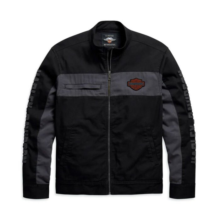 Harley-Davidson Men's Copperblock Canvas Casual Jacket, Black 98406-20VM - Image 1