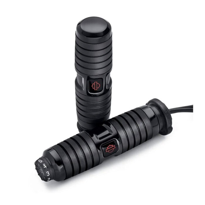 Harley-Davidson Kahuna Heated Rubber Hand Grips, Black 56100331 - Image 1