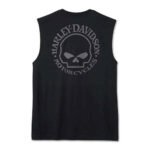 Harley-Davidson Men's Willie G Skull Sleeveless Muscle Shirt Tee, Black 99052-24VM - Image 2