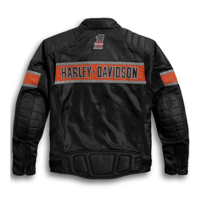 Harley-Davidson Men's Trenton Color Blocked Mesh Riding Jacket, Black 98111-16VM - Image 2