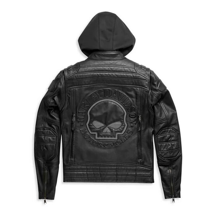 Harley-Davidson Men's Willie G. Skull Auroral II 3-In-1 Midweight Leather Jacket, Black 98003-21VM - Image 3