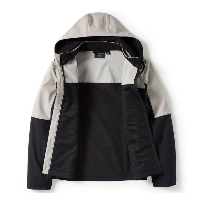 Harley-Davidson Men's Willie G. Skull Water Repellent Softshell Jacket, Black/.Grey 97413-25VM - Image 3