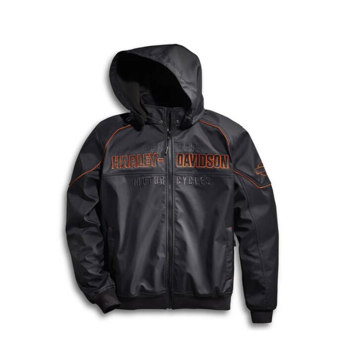 Harley-Davidson Men's Idyll Soft Shell Long Sleeve Jacket, Black 98163-21VM - Image 1