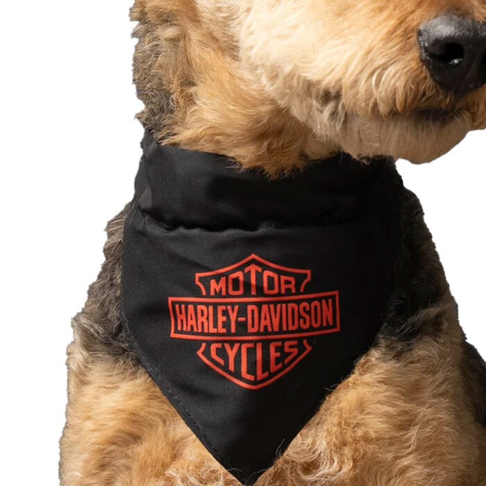 Harley-Davidson Bar & Shield Logo Water Clasp Closure Water-Resistant Polyester Pet Bandana - Image 3