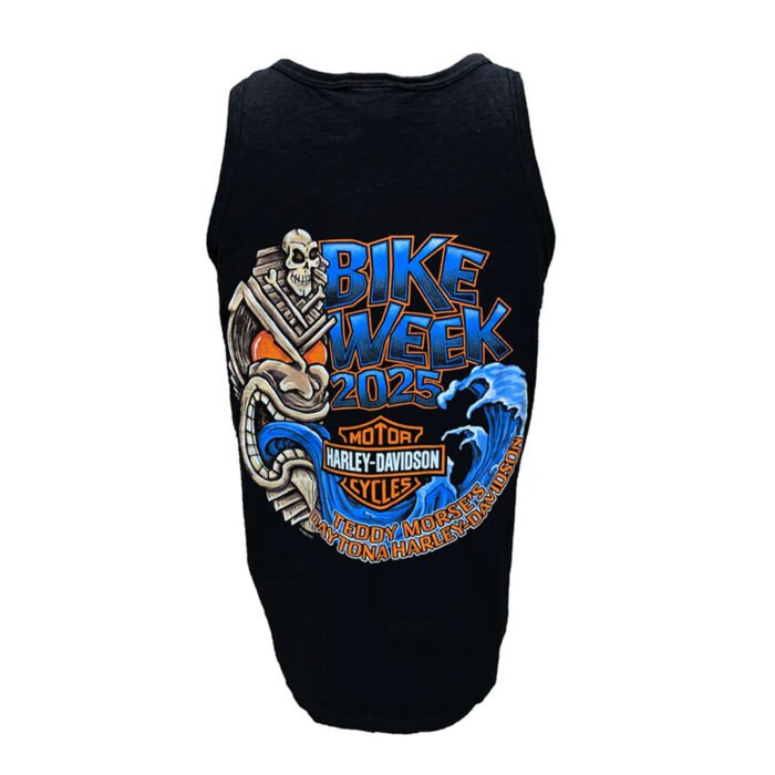 Harley-Davidson Men's Bike Week 2025 Cryptic Tiki Sleeveless Shirt, Black Tank - Image 2