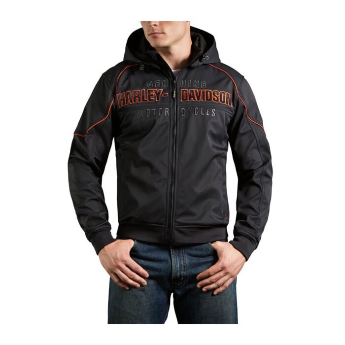 Harley-Davidson Men's Idyll Soft Shell Long Sleeve Jacket, Black 98163-21VM - Image 4