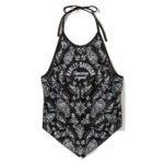 Harley-Davidson Women's Classic Paisley Bandana Halter Neck Tank, Black 96549-25VW