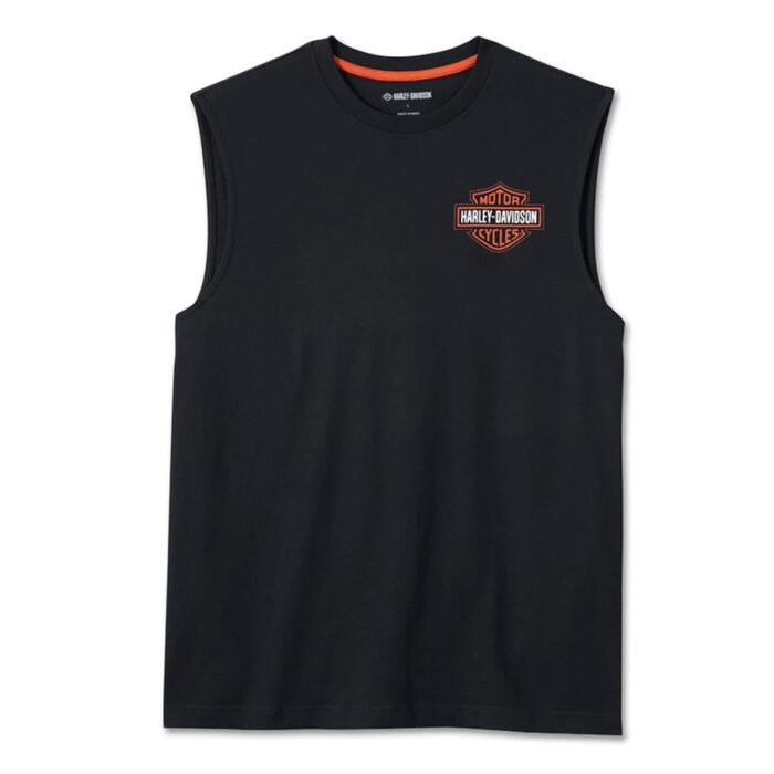 Harley-Davidson Men's Bar & Shield Sleeveless Muscle Shirt Tee, Black 99050-24VM - Image 1