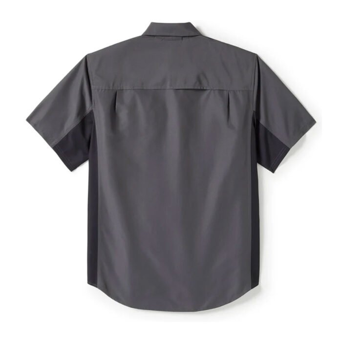Harley-Davidson Men's H-D TECH Colorblock Button-Up Short Sleeve Shirt, Gray 96501-25VM - Image 2