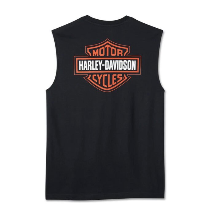 Harley-Davidson Men's Bar & Shield Sleeveless Muscle Shirt Tee, Black 99050-24VM - Image 2