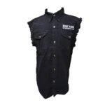 Bike Week 2025 Men's Official Logo Blow-Out Button-Up Sleeveless Shirt, Black Muscle