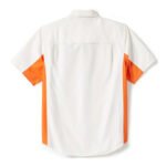Harley-Davidson Men's H-D TECH Colorblock Button-Up Short Sleeve Shirt, White 96502-25VM - Image 2