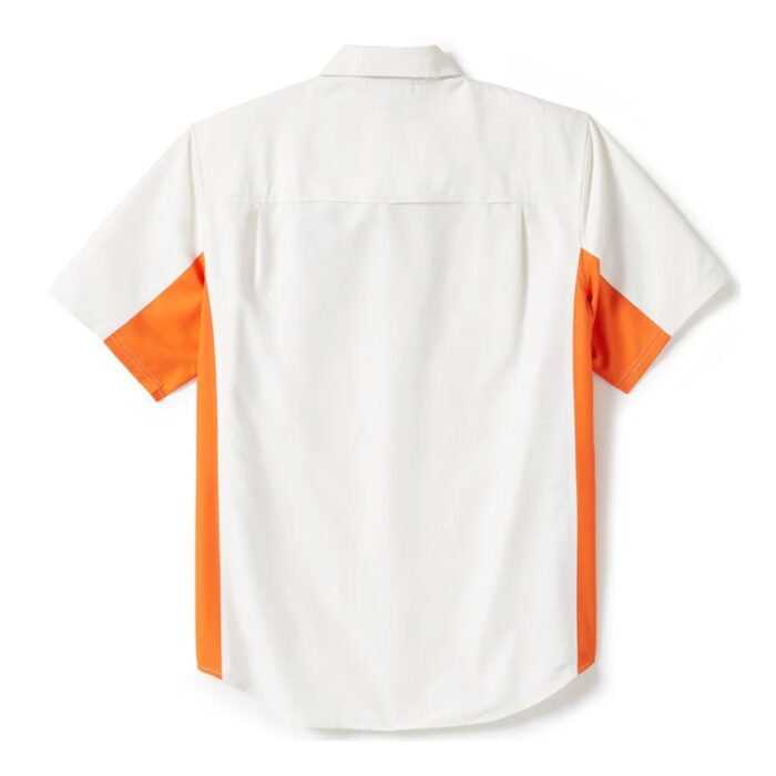 Harley-Davidson Men's H-D TECH Colorblock Button-Up Short Sleeve Shirt, White 96502-25VM - Image 2