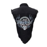 Bike Week 2025 Men's Official Logo Blow-Out Button-Up Sleeveless Shirt, Black Muscle - Image 2