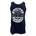 Teddy Morse's Daytona Harley-Davidson Exclusive Men's Crusader Tank Top Sleeveless Shirt, Navy Blue