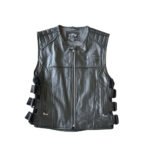 Men's Motorcycle Vest Harley-Davidson Swat II in genuine cowhide leather with zippered front