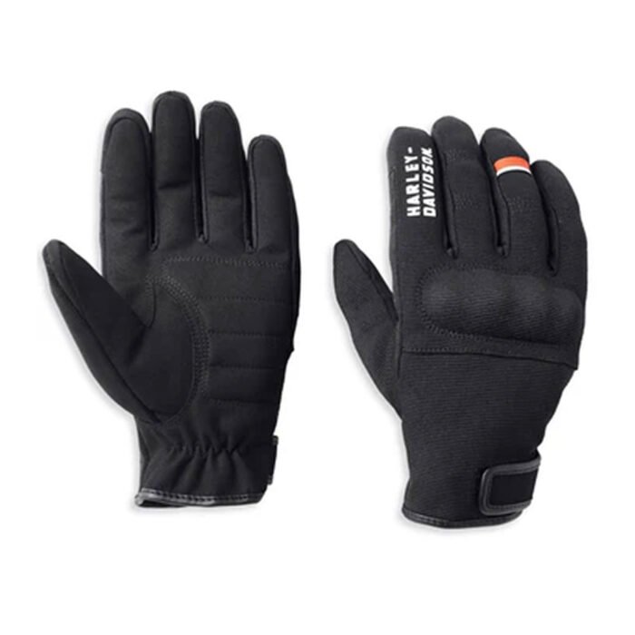 Harley-Davidson Men's South Shore Full-Finger Textile Gloves, Black 98148-22VM - Image 1