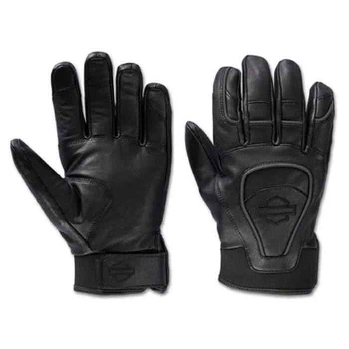 Harley-Davidson Men's Ovation Waterproof Full-Finger Leather Gloves 98106-24VM - Image 1