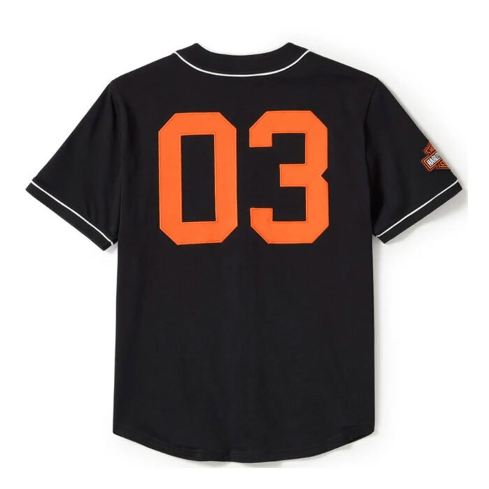 Harley-Davidson Men's 03' Scripted Baseball Jersey Button-Up Short Sleeve Shirt, Black 96485-25VM - Image 2