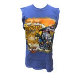 Teddy Morse's Daytona Harley-Davidson Men's Shark Fink Sleeveless Sleeve Shirt, Muscle Shirt, Denim Blue