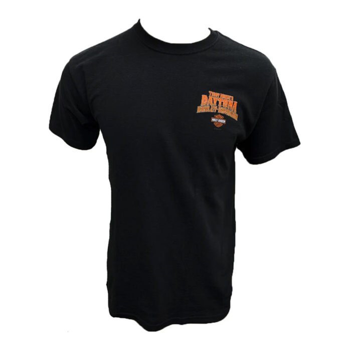 Teddy Morse's Daytona Harley-Davidson Men's Exclusive Bearded Skull Short Sleeve Shirt, Black - Image 1