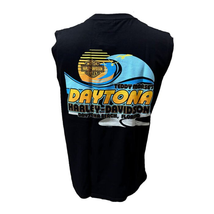 Teddy Morse's Daytona Harley-Davidson Men's Daybreak Skull 2.0 Sleeveless Shirt, Black Muscle Tee - Image 2