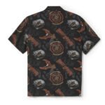 Harley-Davidson Men's '80s Aloha Allover Eagle Print Button-Up Short Sleeve Shirt, Black 96509-25VM - Image 2