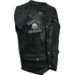 Motorcycle Vest Skull Leather - Harley-Davidson Men's Genuine Biker Vest - Image 7
