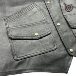 Motorcycle Vest Skull Leather - Harley-Davidson Men's Genuine Biker Vest - Image 6