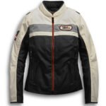 Harley-Davidson women jacket Fennimore colorblocked white black orange 98287-19VW