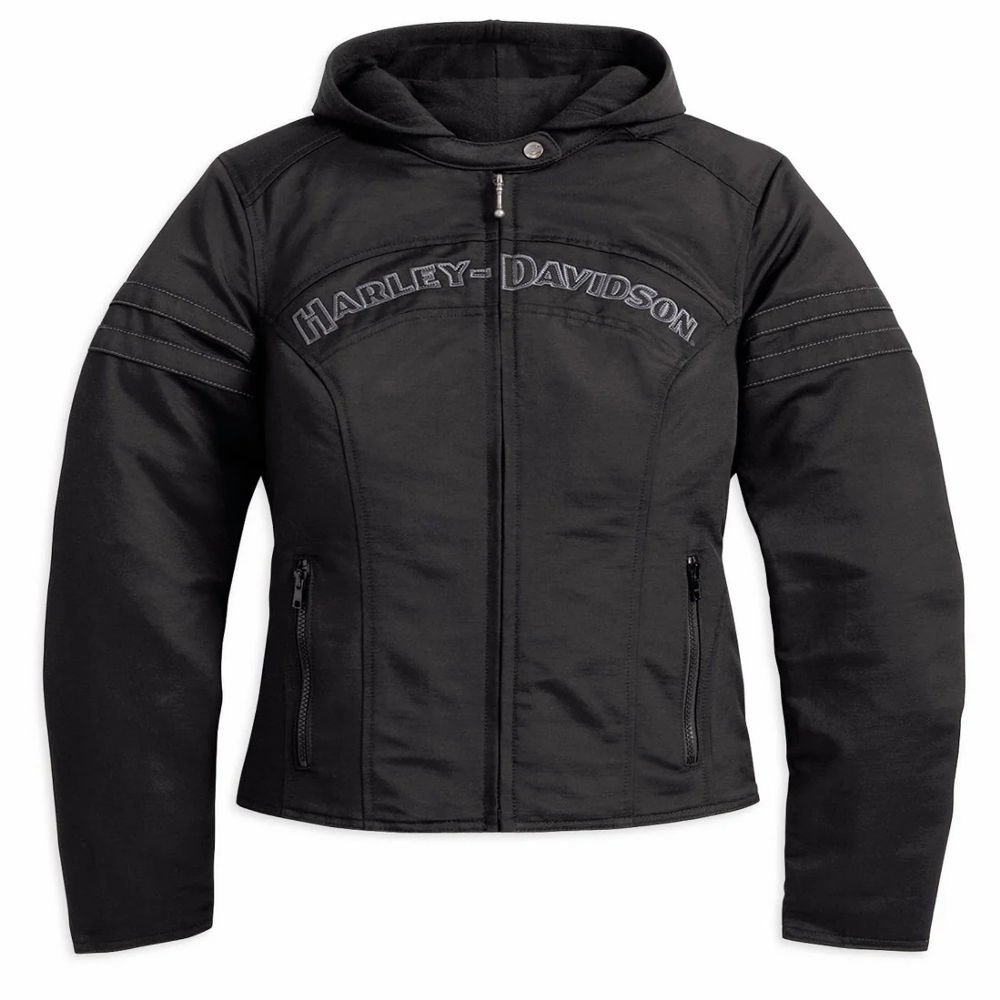 1_imresizer (2) Women’s Harley-Davidson Outerwear Jacket in Black, showcasing durable design and iconic style for riding or casual wear.