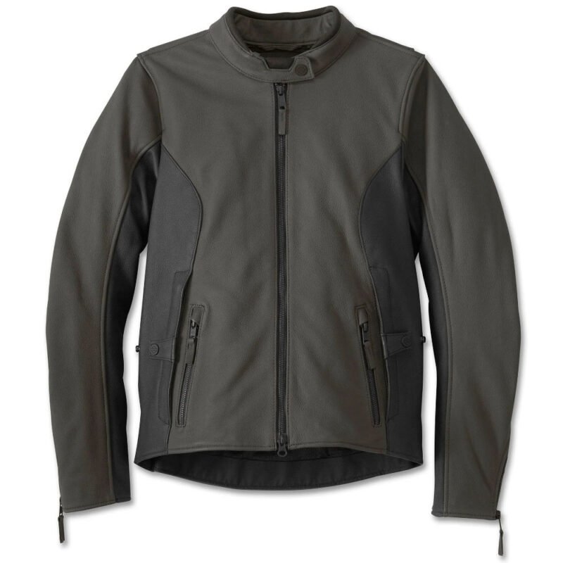 Harley-Davidson Women's Gallun 2.0 Leather Riding Jacket in Olive Green with Triple Vent System and D3O armor