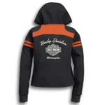 Women Soft Shell Jacket | Harley-Davidson Miss Enthusiast Black/Orange 98408-19VW - Image 2