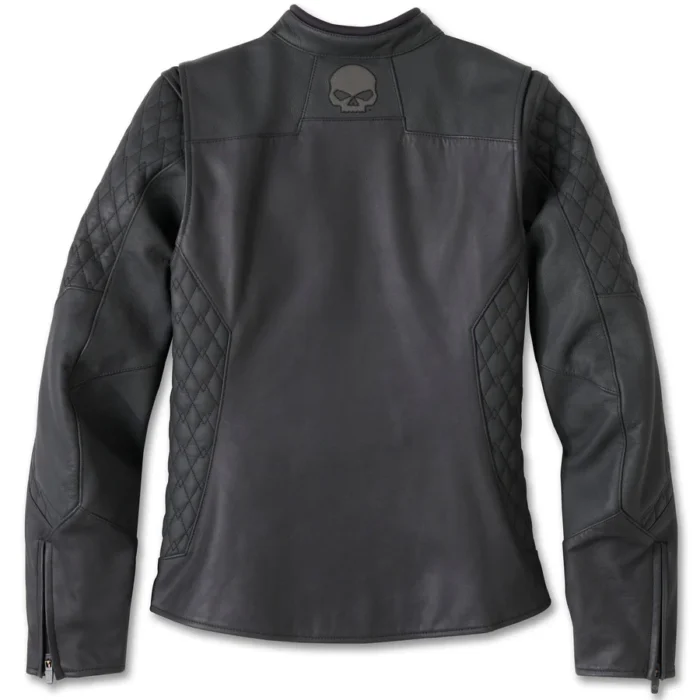 Women's Riding Leather Jacket - Harley-Davidson Skull Graphic