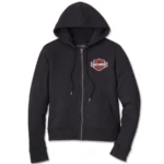 Soft Shell Women Jacket - Harley-Davidson Miss Enthusiast 3-In-1 Black/Orange 98404-23VW - Image 4