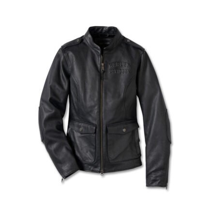 Leather women’s Harley-Davidson Captain’s jacket – stylish, durable H-D Flex outer layer