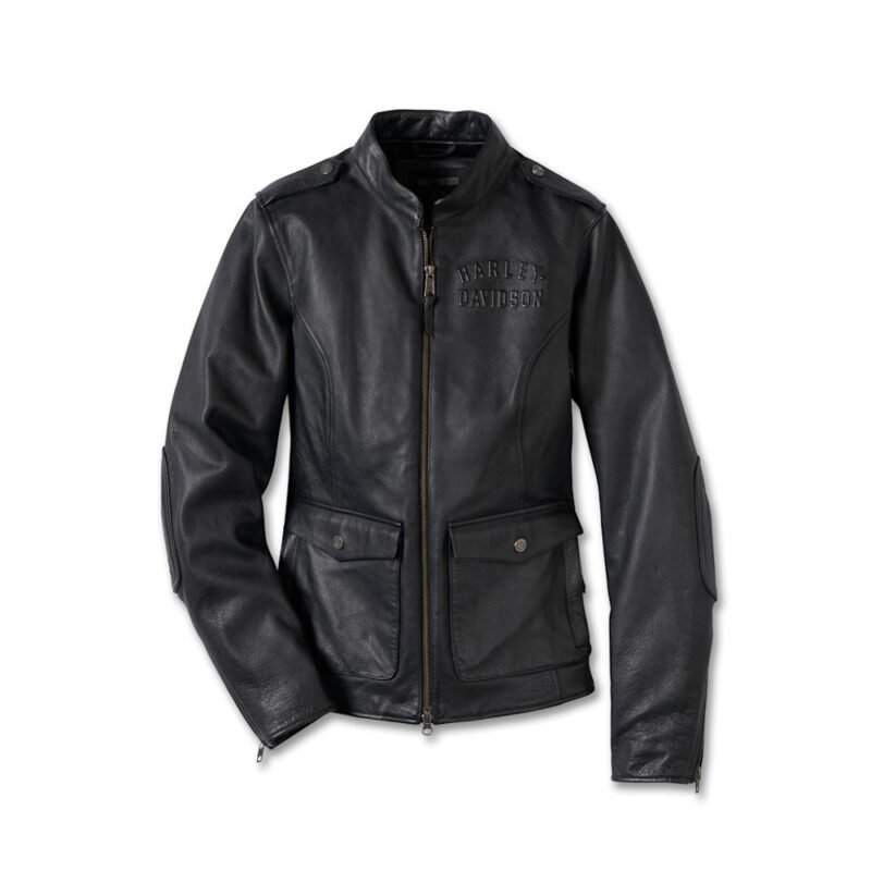 Leather women’s Harley-Davidson Captain’s jacket – stylish, durable H-D Flex outer layer
