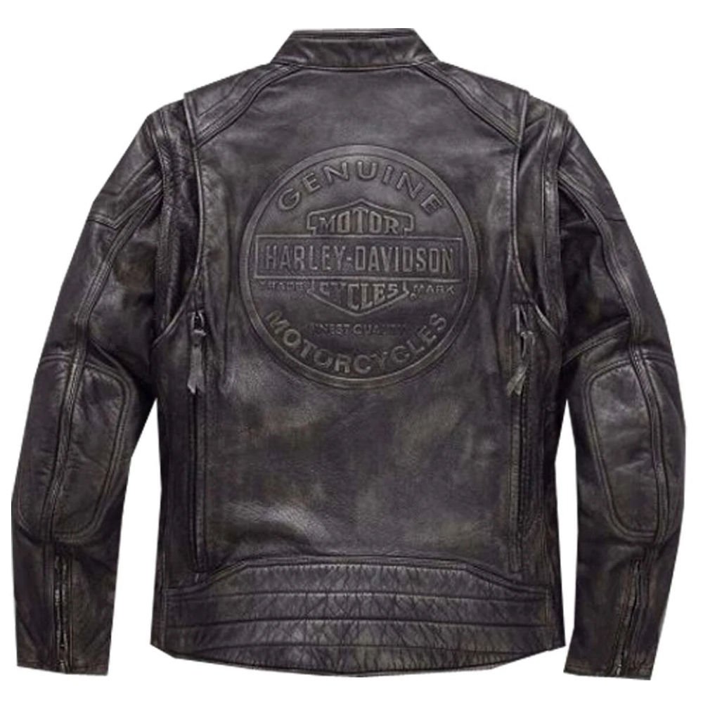 1_imresizer (1) Harley-Davidson style 2 in 1 leather motorcycle jacket with removable sleeves