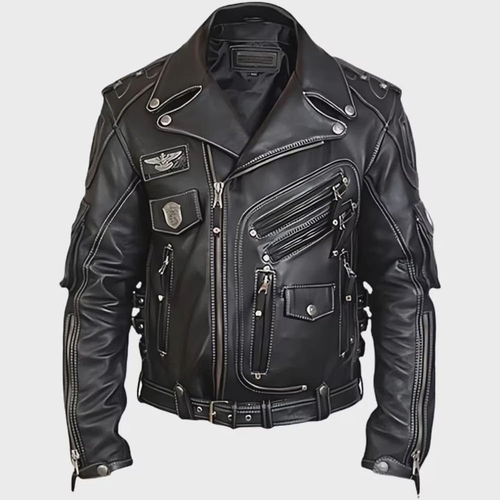 1_imresizer (3) Men leather jacket – Harley-Davidson vintage biker motorcycle jacket in black