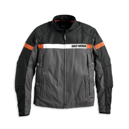 Harley Davidson jacket - Limited Edition Men's Amalgam Textile Triple Vent System in colorblocked Blackened Pearl with bold piecing