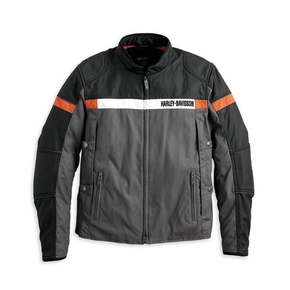 1_imresizer (3) Harley Davidson jacket - Limited Edition Men's Amalgam Textile Triple Vent System in colorblocked Blackened Pearl with bold piecing