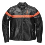 Vintage leather jacket – Harley-Davidson men’s motorcycle jacket with classic biker design