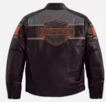 Harley Davidson Men's Black Motorcycle Biker Jacket Real Cowhide Leather Jacket - Image 2