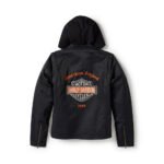 Back embroidery detail on Harley-Davidson women's Miss Enthusiast 3-in-1 motorcycle clothing jacket