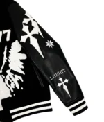 777 Varsity Jacket | Black O-Ver-Dose Letterman Jacket - Image 3