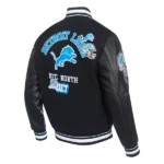 NFL Detroit Lions Classic Men's Rib Wool Varsity Jacket - Image 4