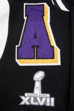 NFL BALTIMORE RAVENS MASHUP MEN'S RIB WOOL VARSITY JACKET - Image 7