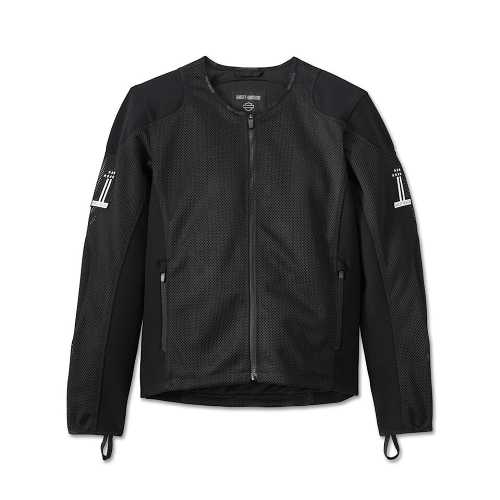 1 (1)_imresizer Black Harley-Davidson Shield Mesh riding jacket for men 98185-24VM