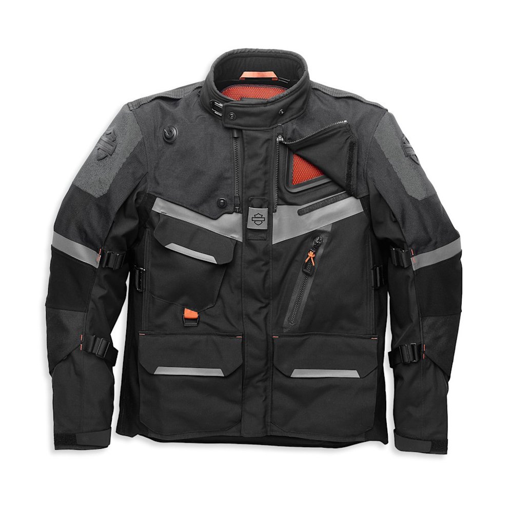 1 (1)_imresizer Harley-Davidson Adventure Jacket 98178-21VM front view in black for men