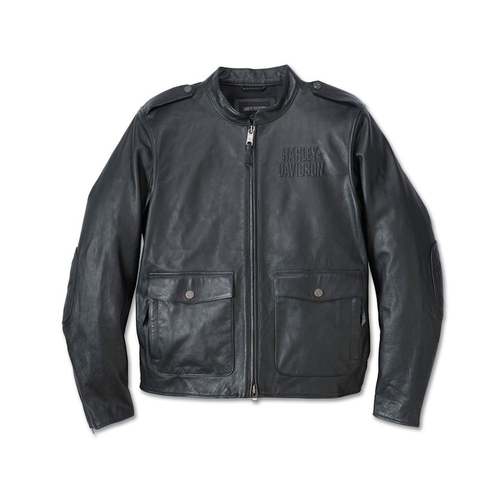 1 (2)_imresizer Harley-Davidson Captain’s quality leather jacket outer layer for men, premium buffalo leather, breathable mesh lining, motorcycle-ready design
